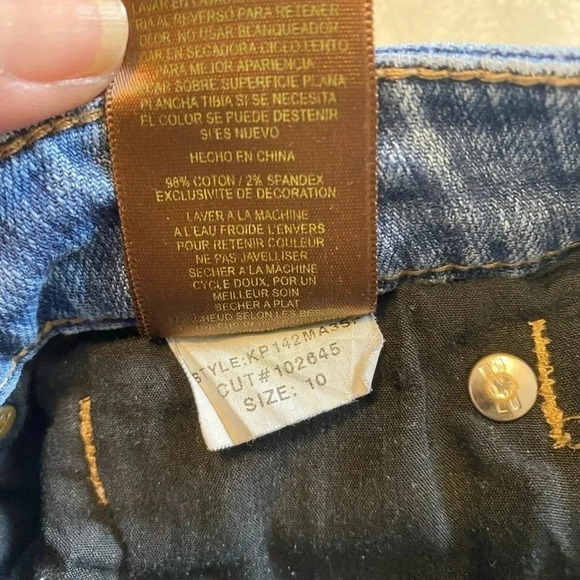 KUT FROM THE KLOTH Low Rise Straight Leg Jeans KP142MA3 Cut 102645 - Size 10 - Picture 7 of 10